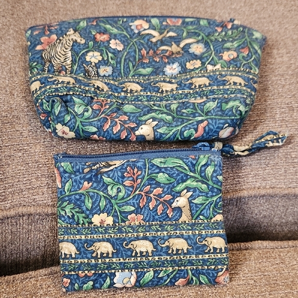 Vera Bradley Accessories - Vera Bradley Striped Floral Pouch